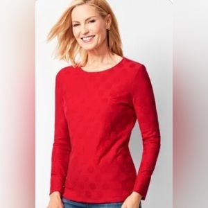 Talbots Crew neck tee - jacquard dot